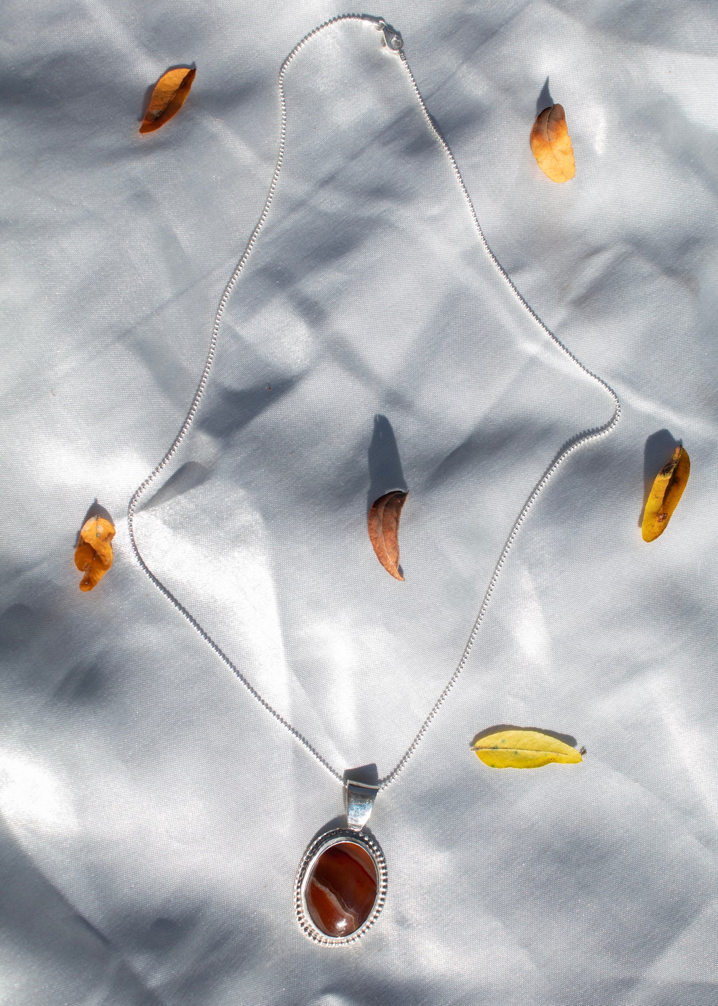 Banded Agate Inner Light Necklace