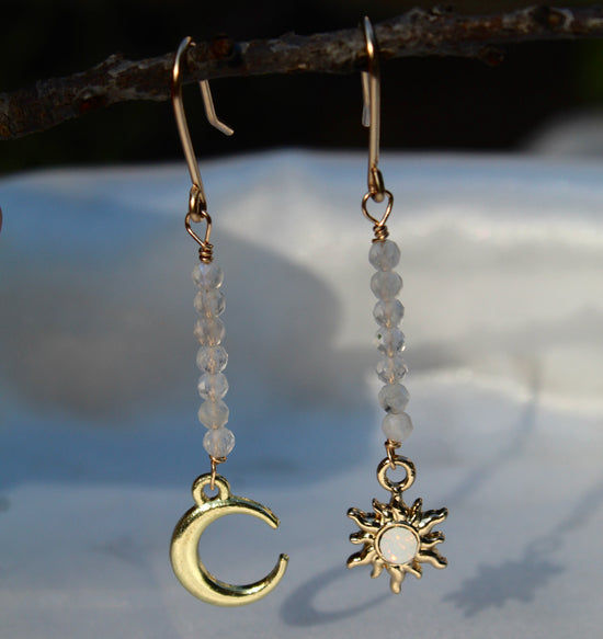 Sun and Moon Duality Earrings