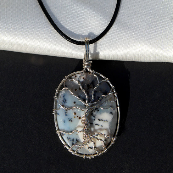 Dendritic Opal Tree of Life Necklace