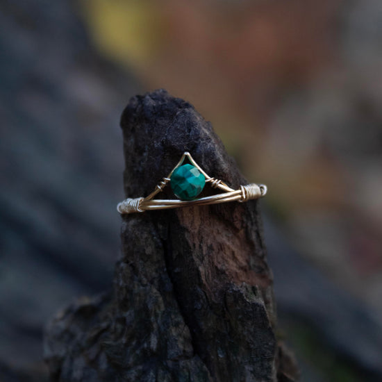 Malachite Crown Ring