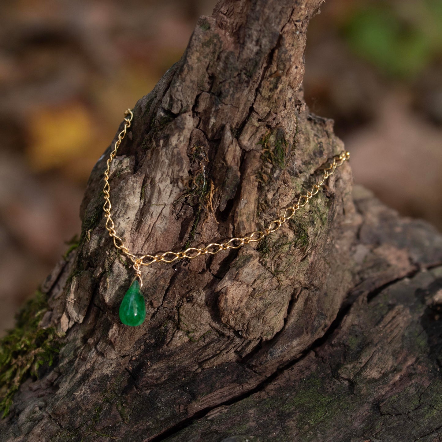 Emerald Teardrop Bracelet