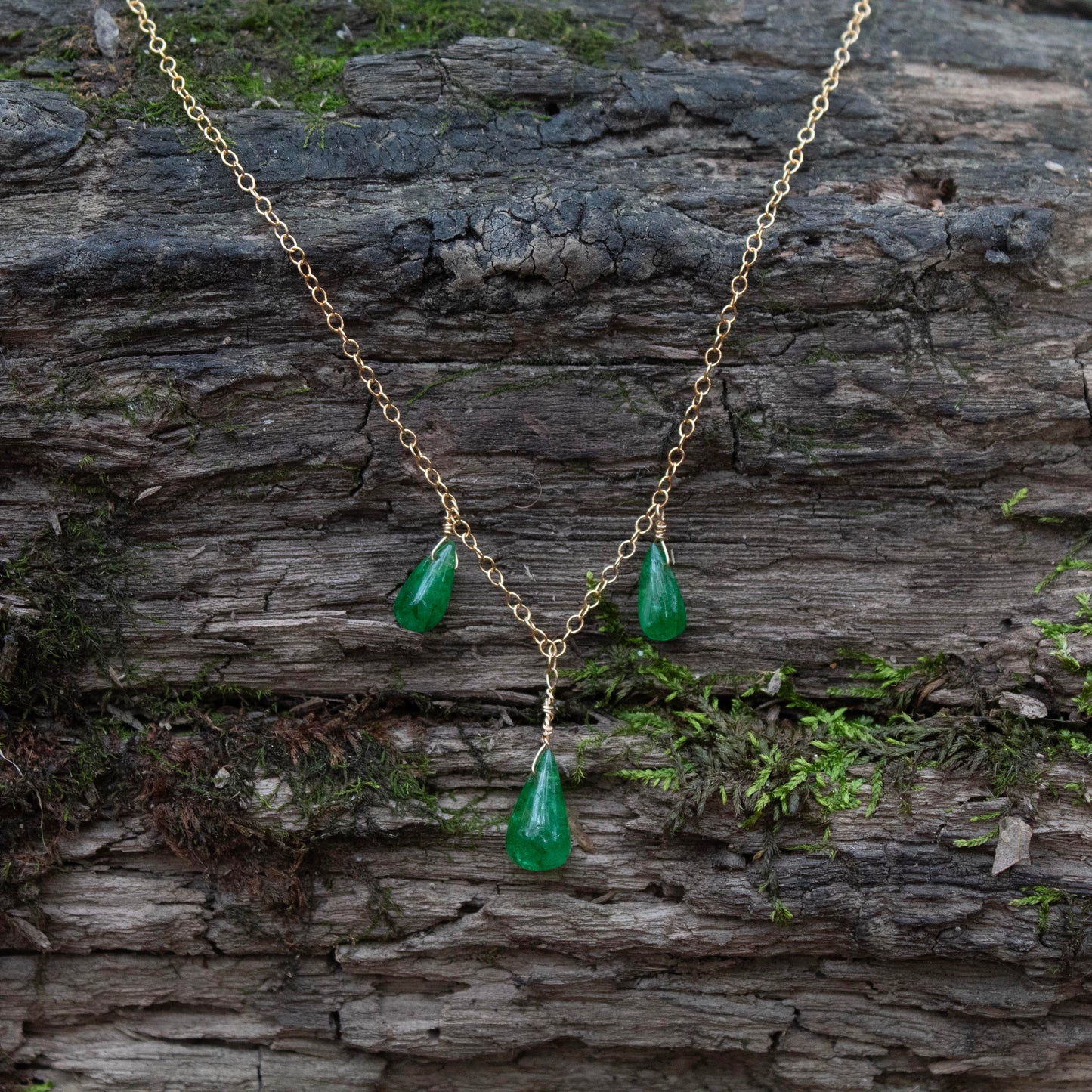 Emerald Teardrop Necklace