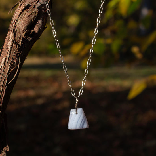 Blue Lace Agate Stillness Necklace