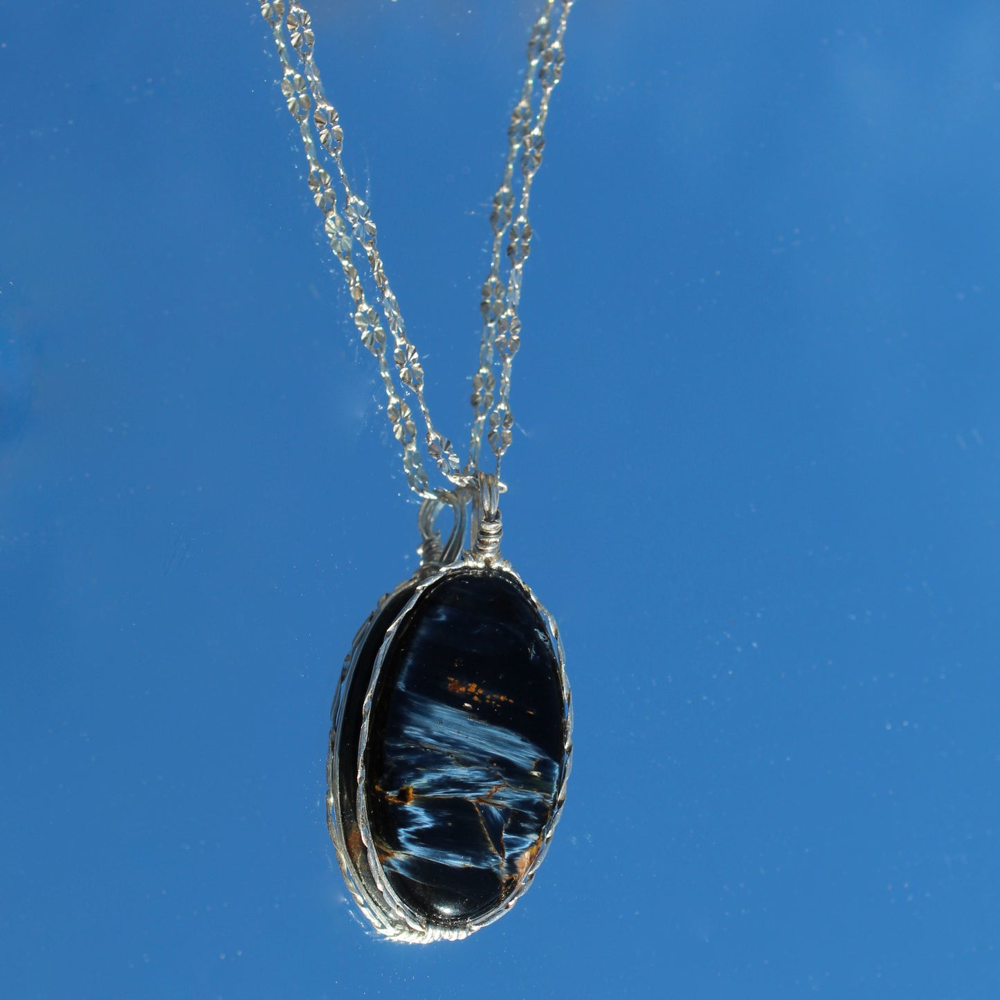 Load image into Gallery viewer, Blue Pietersite Necklace
