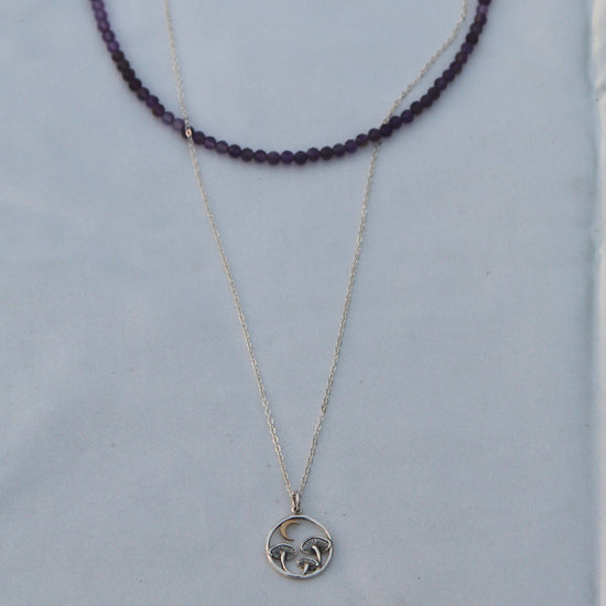 Load image into Gallery viewer, Midnight Shroom Amethyst Necklace Set
