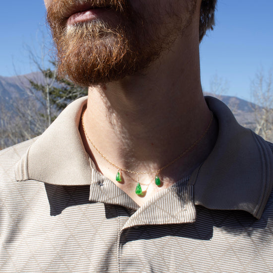 Emerald Teardrop Necklace