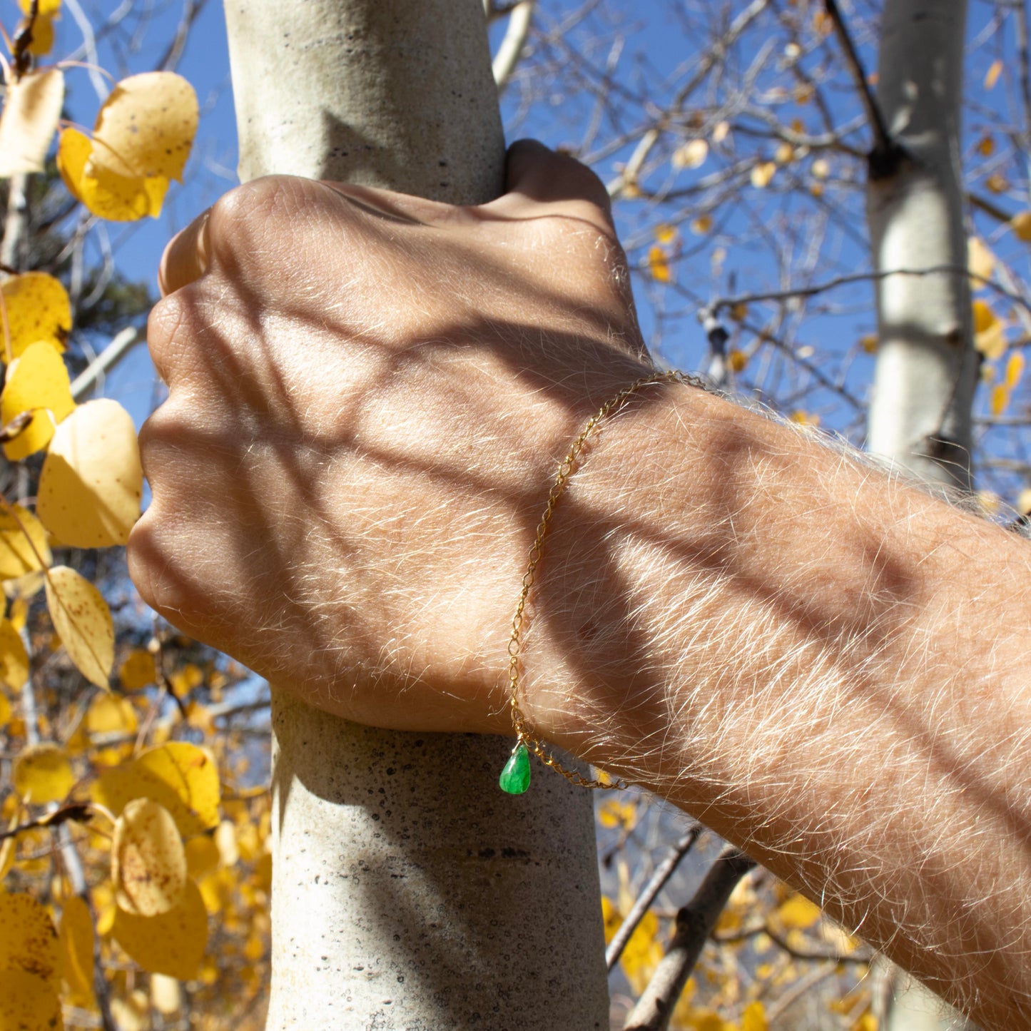 Emerald Teardrop Bracelet