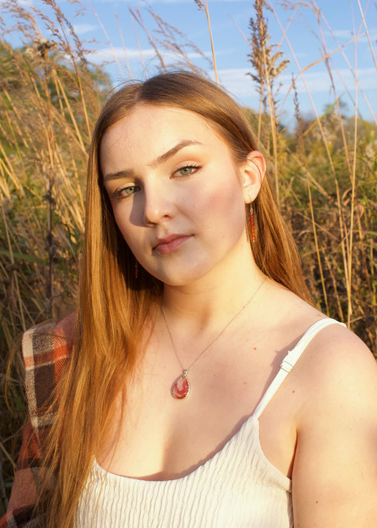 Hessonite Garnet Ombre Earrings