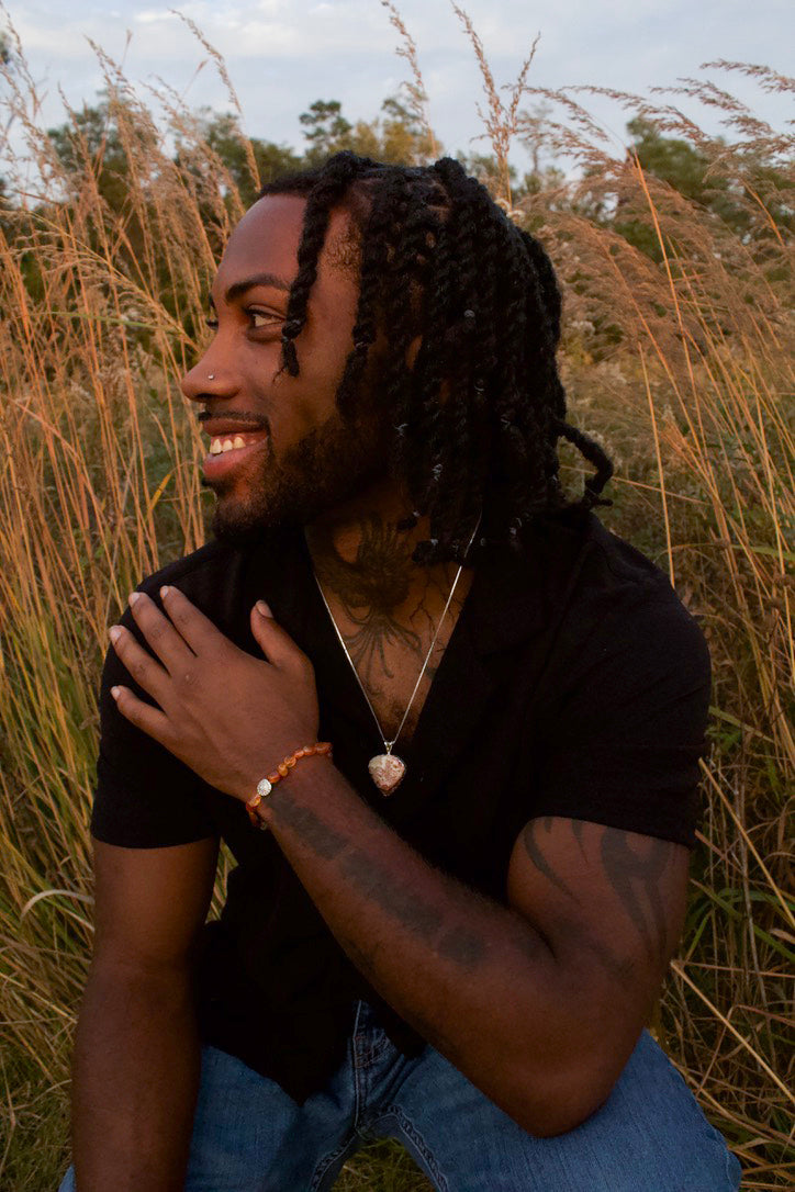 Carnelian Buddha Pebble Bracelet