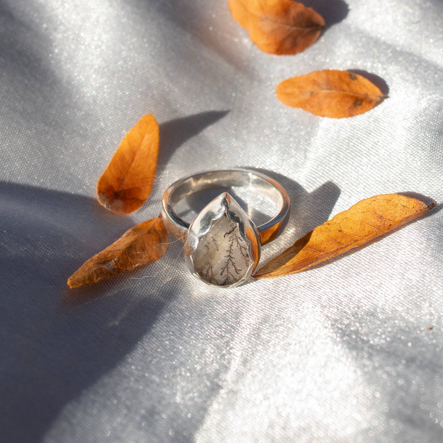 Dainty Dendritic Quartz Ring