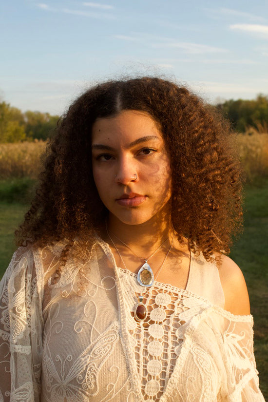 Banded Agate Inner Light Necklace