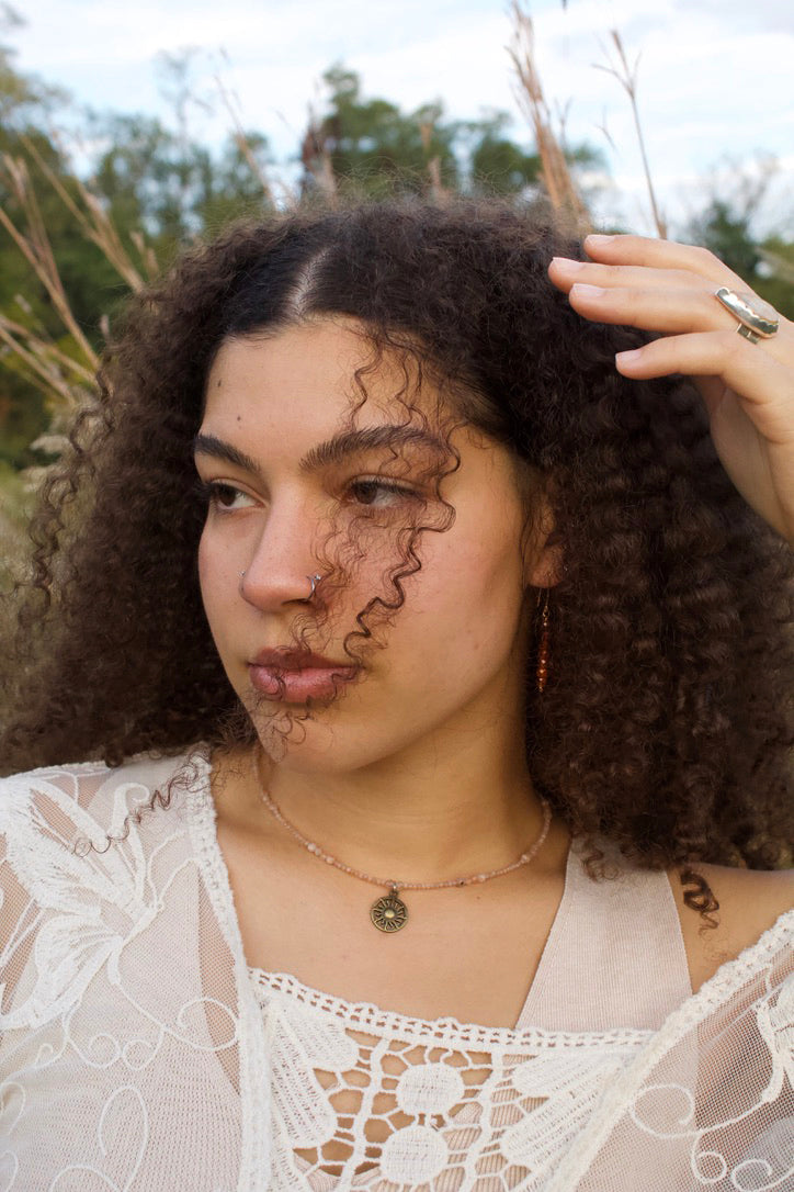 Sunstone Beaded Sunlight Necklace