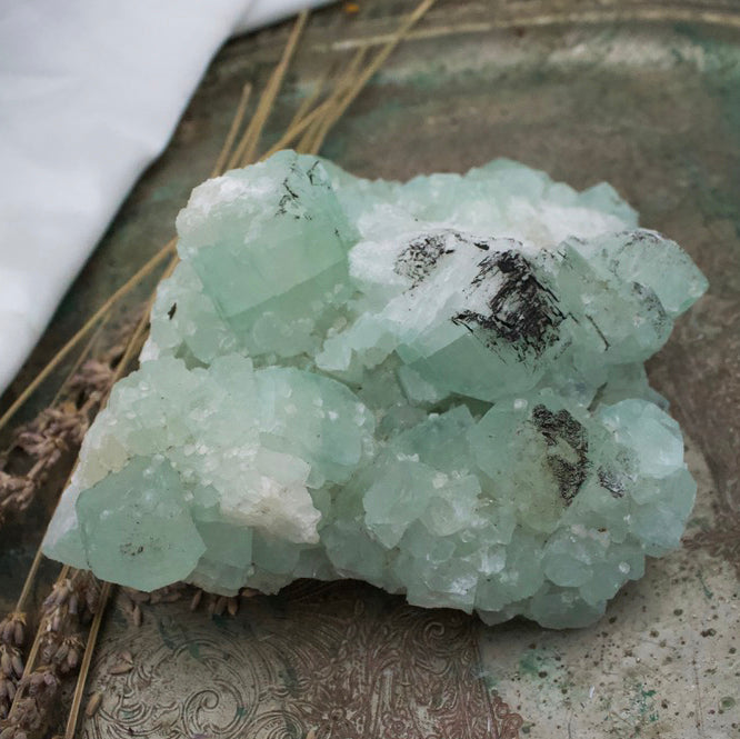Green Apophyllite Cluster