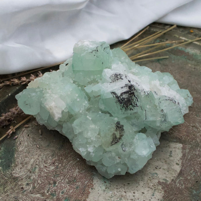 Green Apophyllite Cluster