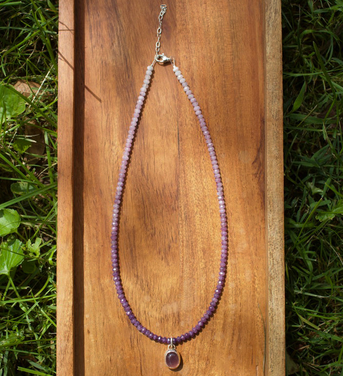 Lepidolite and Purple Chalcedony Mystic Necklace