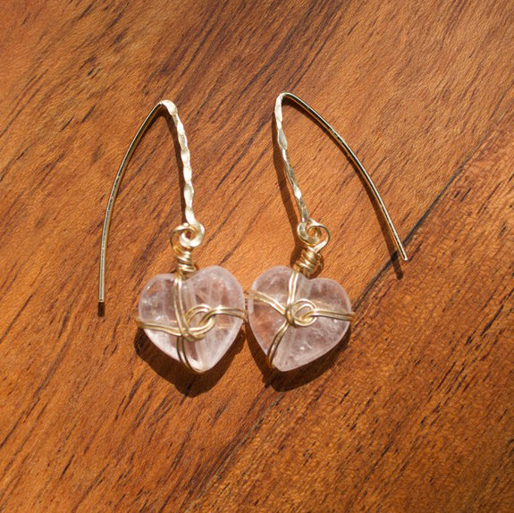 Cross My Heart Gold Earrings