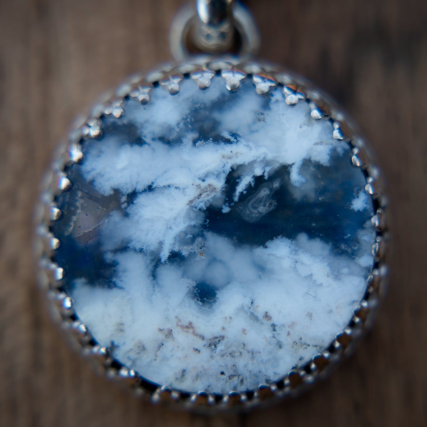 Sky Plume Agate In The Clouds Necklace