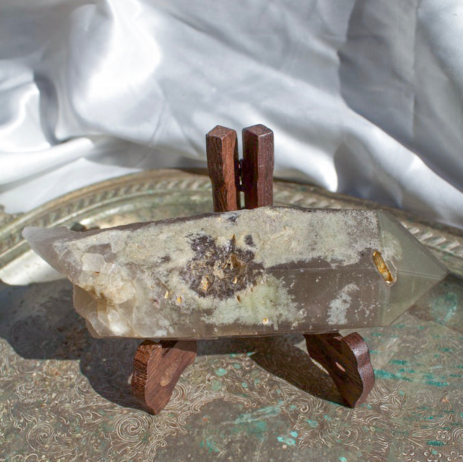 Natural Smokey Quartz with Green Chlorite