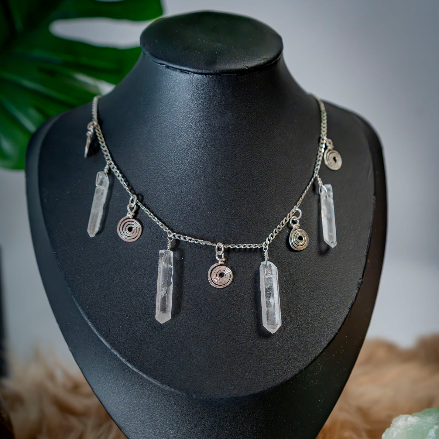 Quartz Swirls of Time Necklace