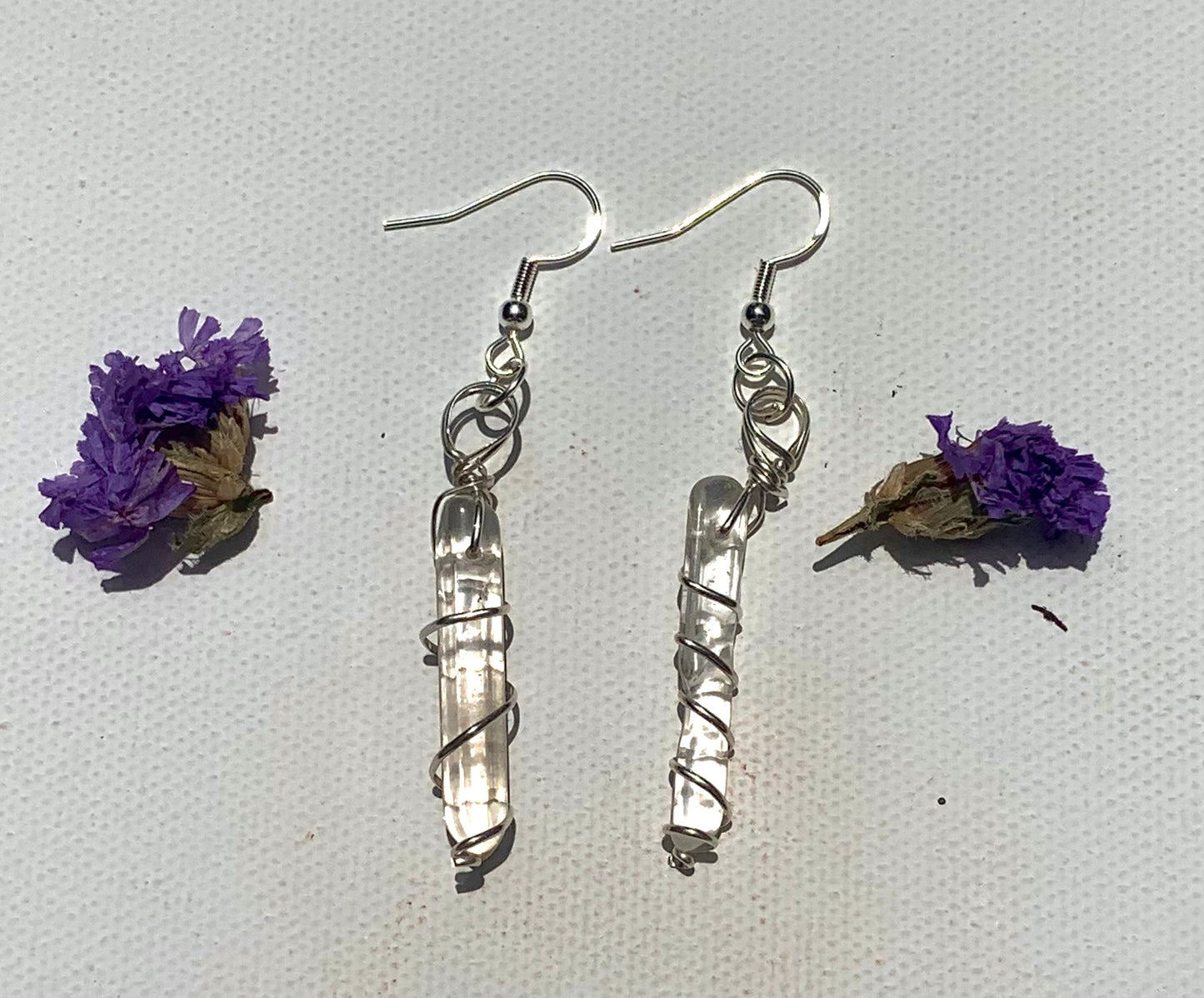 Load image into Gallery viewer, Clear Quartz Point Earrings
